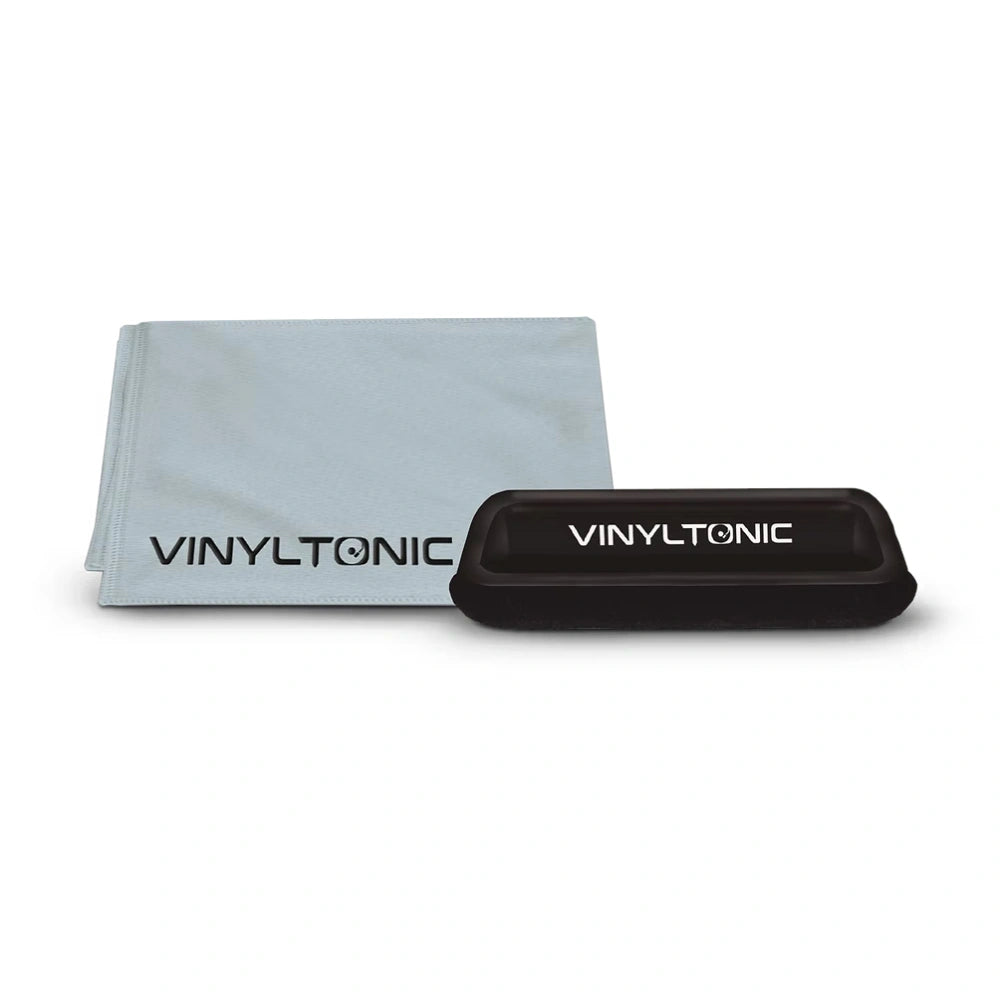 Vinyl Tonic Plak Temizleme Seti, Fırça + Bez