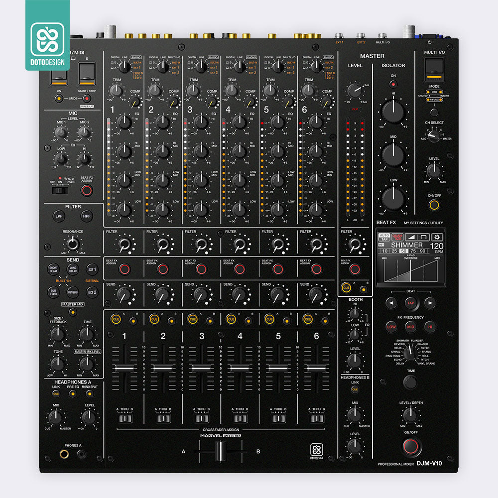 DJM V10 Setup Kaplama, Siyah