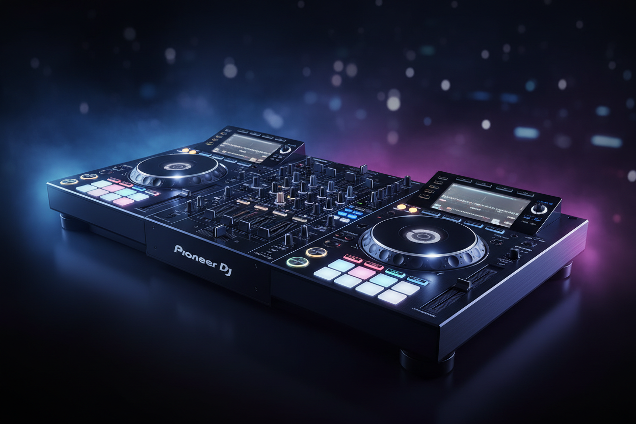 Pioneer DJ Opus Quad - 3/4 Sol Açı Mavi Mor Işık