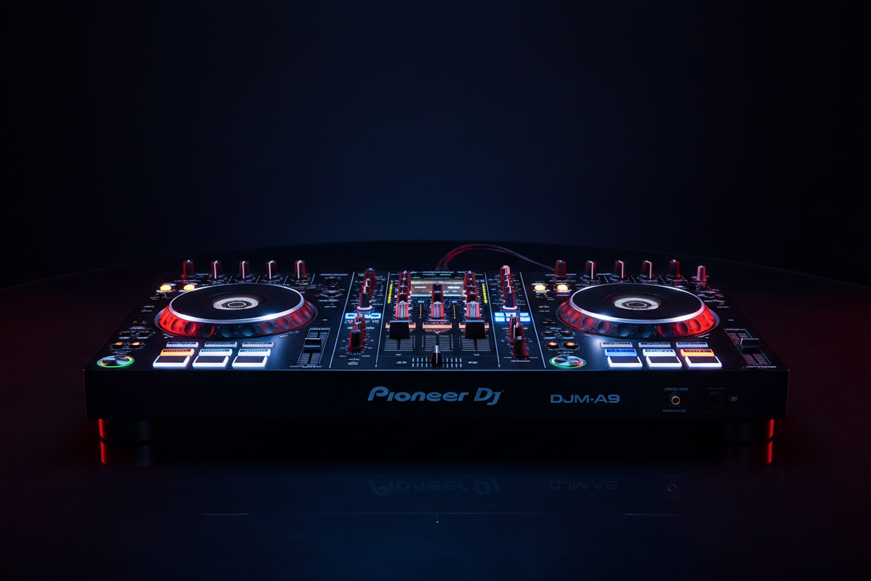 Pioneer DJ DJM-A9 - Önden Görünüm RGB Işık
