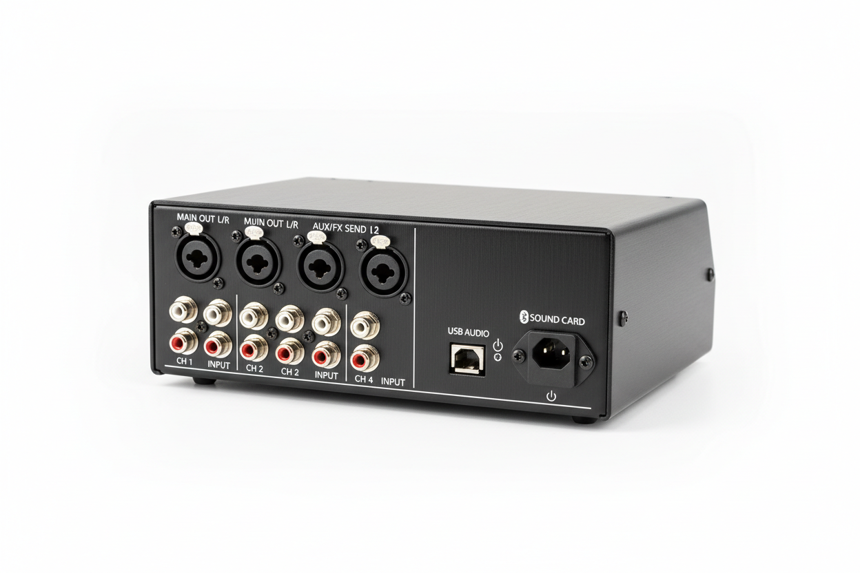 TT-600 Ses Kartlı Mixer 4 Kanal Bluetooth USB